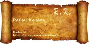 Rafay Kenese névjegykártya